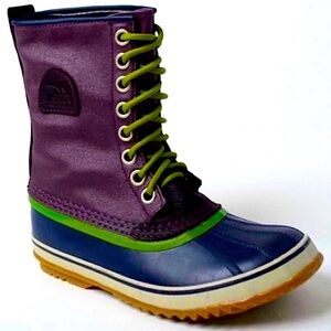 SOREL 1964 PREMIUM CVS Waterproof Colorful Purple Blue Green Black Size 7